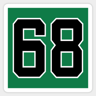 Number 68 Sticker